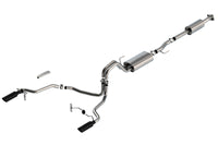 Thumbnail for Borla F-150 2021 2.7L/3.5L 4dr CC SB EC STB Lar/KingR/Plnm/LTD 3/2.25 SRE CB Touring BLK CHR Tips