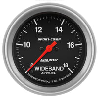 Thumbnail for Autometer Sport-Comp 2-5/8in Wideband Air/Fuel Ratio Analog 8:1-18:1 AFR