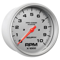 Thumbnail for Autometer Marine Silver Ultra-Lite 5in 10K RPM In-Dash Tachometer Gauge