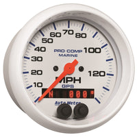 Thumbnail for Autometer Gauge GPS Speedometer 3-3/8in 140 MPH Marine White Gauge