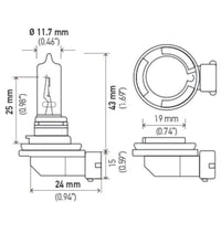 Thumbnail for Hella Bulb H9 12V 65W PGJ19-5 T4