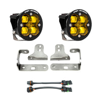 Thumbnail for Baja Designs 2018+ Wrangler JL Rubicon Sport Fog Light Pocket Kit - Amber