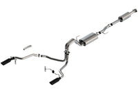 Thumbnail for Borla F-150 2021 3.3L CC SB EC STB XL/XLT/Lariat/KR/Plnm/LTD 3/2.25 SRE Cat-Back ATAK Black CHR Tips