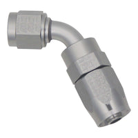 Thumbnail for DeatschWerks 6AN Female Flare Swivel 60-Degree Hose End CPE Anodized DW Titanium