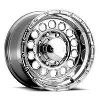 Thumbnail for Raceline 887 Rock Crusher 15x10in / 5x114.3 BP / -47mm Offset / 83.82mm Bore - Polished Wheel