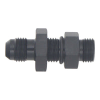 Thumbnail for DeatschWerks 6AN O-Ring Male to 6AN Male Flare Bulkhead Include Nut - Anodized Matte Black