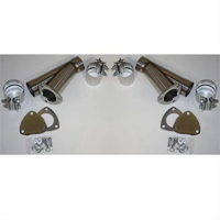 Thumbnail for Granatelli 5.0in Stainless Steel Manual Dual Exhaust Cutout Kit w/Slip Fit & Band Clamps