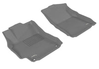 Thumbnail for 3D MAXpider 2012-2014 Toyota Camry/Camry Hybrid Kagu 1st Row Floormat - Gray