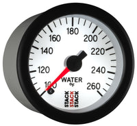 Thumbnail for Autometer Stack 52mm 100-260 Deg F 1/8in NPTF Male Pro Stepper Motor Water Temp Gauge - White