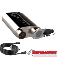 Thumbnail for QTP 3in Weld-On 304SS Screamer Muffler w/Bolt-On QTEC Electric Cutout