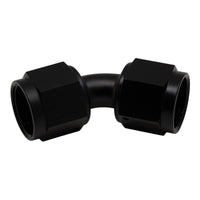 Thumbnail for DeatschWerks 8AN Flare Female Swivel 45-Degree to 8AN Flare Female Swivel - Anodized Matte Black