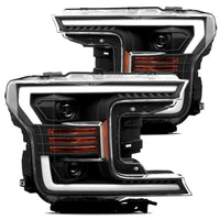 Thumbnail for AlphaRex 18-20 Ford F-150 LUXX Style Projector Headlights Alpha Black w/Activation Light/DRL