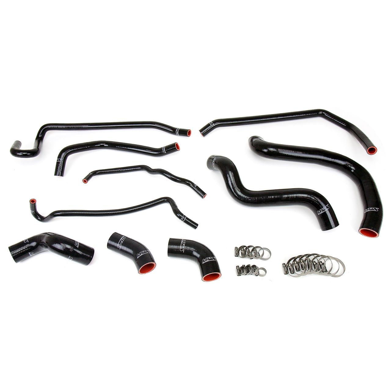 HPS Black Reinforced Silicone Radiator and Heater Hose Kit Coolant for Ford 11-14 Mustang GT 5.0L V8 & Boss 302