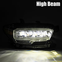 Thumbnail for AlphaRex 16-20 Toyota Tacoma NOVA LED Projector Headlights Plank Style Black w/Activation Light