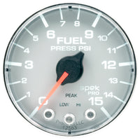Thumbnail for Autometer Spek-Pro Gauge Fuel Press 2 1/16in 15psi Stepper Motor W/Peak & Warn Slvr/Chrm