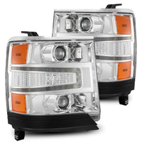 Thumbnail for AlphaRex 16-18 Chevy 1500HD LUXX LED Proj Headlights Chrome w/Seq Actv Lgt / Seq Sig (Req PN 810023)