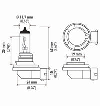 Thumbnail for Hella H11 12V 55W PGJ19-2 T4 +50 Performance Halogen Bulb - Pair