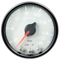 Thumbnail for Autometer Spek-Pro Gauge Nitrous Press 2 1/16in 1600psi Stepper Motor W/Peak & Warn Wht/Blk
