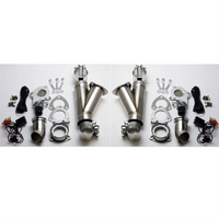 Thumbnail for Granatelli 2.25in Alum Mild Steel Electronic Dual Slip Fit Exhaust Cutout w/Band Clamps