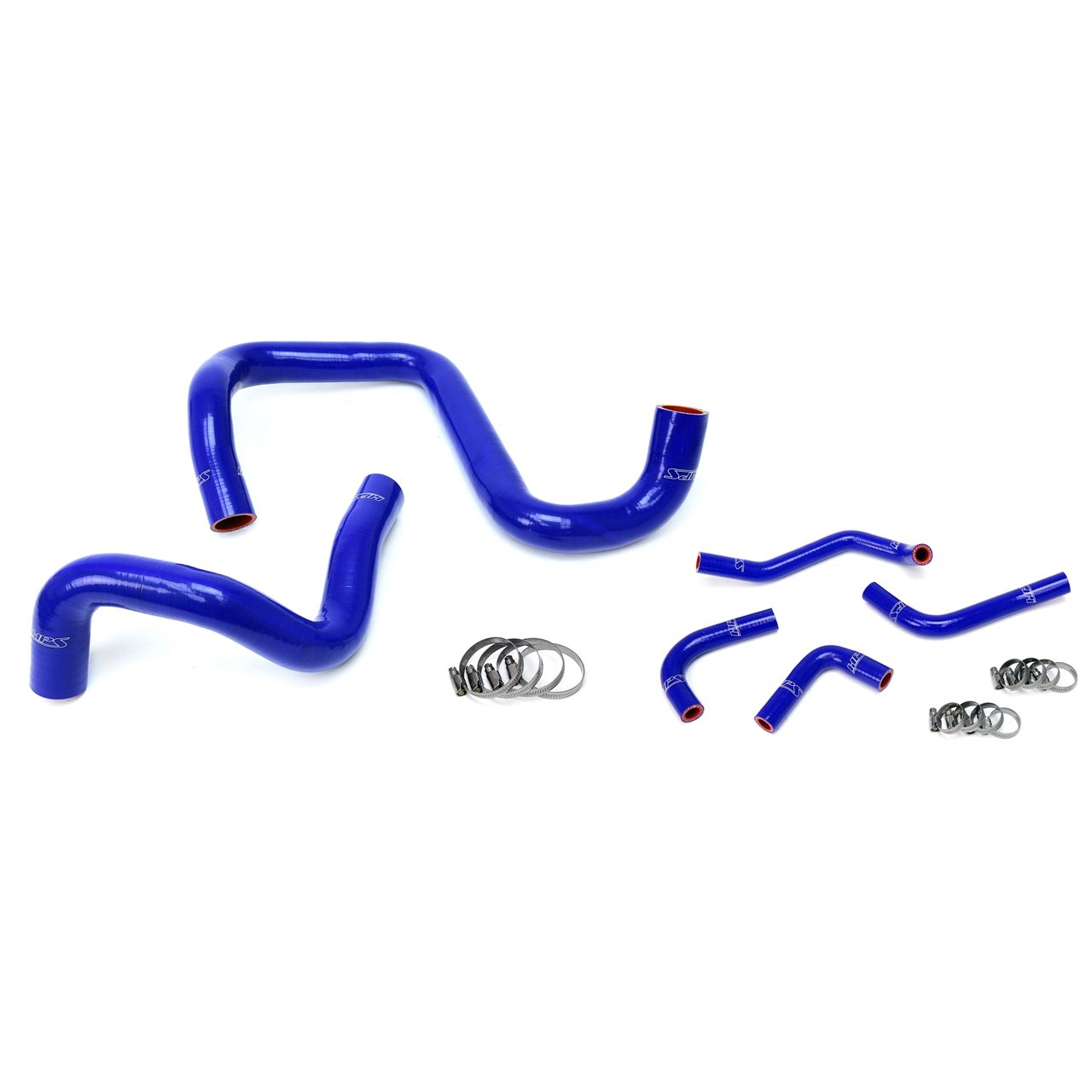 HPS Blue Reinforced Silicone Radiator + Heater Hose Kit Coolant for Jeep 12-17 Wrangler JK & Unlimited 3.6L V6 Left Hand Drive