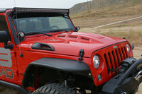 Thumbnail for DV8 Offroad 07-18 Jeep Wrangler JK Metal Heat Dispersion Hood - Primer Black