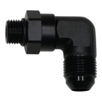 Thumbnail for DeatschWerks 6AN ORB Male Swivel to 8AN Male Flare 90-Degree - Anodized Matte Black