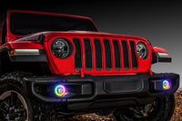 Thumbnail for Oracle Jeep Wrangler JL/Gladiator JT LED Surface Mount Fog Light Halo Kit - ColorSHIFT SEE WARRANTY