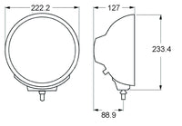 Thumbnail for Hella Rallye 4000 series BlackEuro Beam 12V Halogen Lamp with Position Lamp