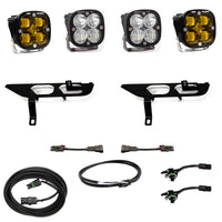 Thumbnail for Baja Designs 2021+ Ford F150 Fog Pocket Kit SAE Amber Squadron Sport DC with Upfitter