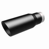 Thumbnail for MagnaFlow Tip Stainless Black Coated Single Wall Round Single Outlet 5in Dia 3.5in Inlet 14.5in L