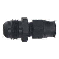 Thumbnail for DeatschWerks 8AN Male Flare to 3/8in Hardline Compression Adapter - Anodized Matte Black