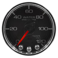 Thumbnail for Autometer Spek-Pro Gauge Water Press 2 1/16in 120psi Stepper Motor W/Peak & Warn Blk/Chrm