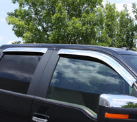 Thumbnail for AVS 06-08 Lincoln Mark LT Ventvisor Outside Mount Front & Rear Window Deflectors 4pc - Chrome