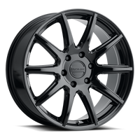 Thumbnail for Raceline 159B Spike 20x8.5in / 5x139.7 BP / 15mm Offset / 106.5mm Bore - Gloss Black Wheel