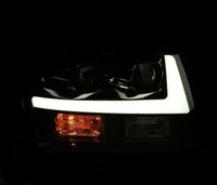 Thumbnail for AlphaRex 07-14 Chevrolet Tahoe/Suburban LUXX-Series LED Projector headlights Black w/ DRL/Sequential