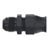 Thumbnail for DeatschWerks 8AN Male Flare to 1/2in Hardline Compression Adapter - Anodized Matte Black