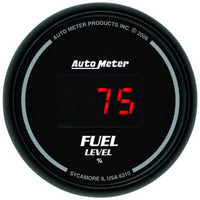 Thumbnail for Autometer 52mm Black Digital Programmable Empty-Full Fuel Level Gauge
