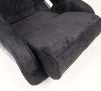 Thumbnail for NRG FRP Bucket Seat ULTRA Edition - Medium (Black Alcantara/Gold Glitter Back)