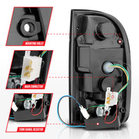 Thumbnail for ANZO 95-00 Toyota Tacoma LED Taillights Chrome Housing Clear Lens (Pair)