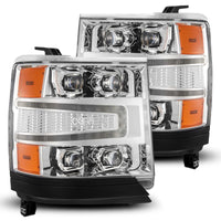 Thumbnail for AlphaRex 16-18 Chevy 1500HD NOVA-Series LED Proj Headlights Chrm w/Actv Lgt/SeqSig & DRL(Req 810023)