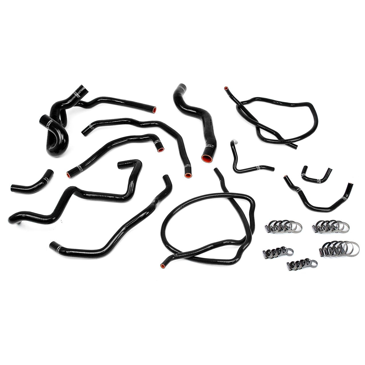 HPS Black Reinforced Silicone Radiator + Heater Hose Kit Coolant for Mazda 07-09 Mazdaspeed 3 2.3L Turbo