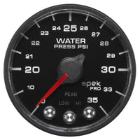 Thumbnail for Autometer Spek-Pro - Nascar 2-1/16in Water Press 0- 35 psi Bfb Sp