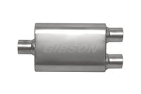 Thumbnail for Gibson CFT Superflow Center/Dual Oval Muffler - 4x9x13in/3in Inlet/2.5in Outlet - Stainless