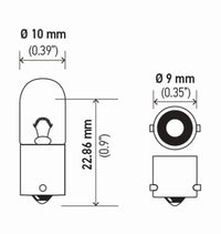 Thumbnail for Hella Bulb 3893 12V 4W Ba9S T275