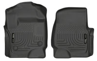 Thumbnail for Husky Liners 2017 Ford Super Duty (Crew Cab / Super Cab) WeatherBeater Black Front Floor Liners