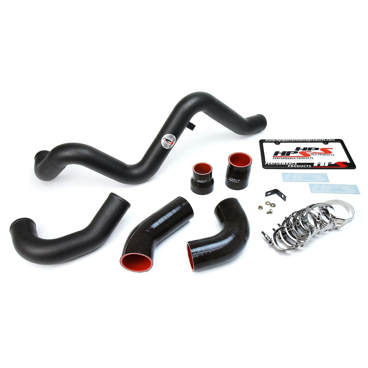 HPS Black Intercooler Hot Charge Pipe and Cold Side 16-18 Ford Focus RS 2.3L Turbo