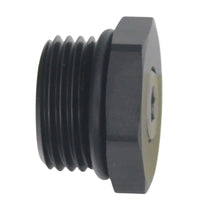 Thumbnail for DeatschWerks 8AN ORB Male Plug Fitting with 1/8in NPT Gauge Port - Anodized Matte Black