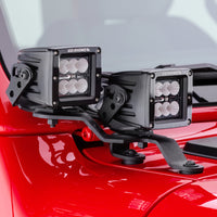 Thumbnail for Go Rhino 18-20 Jeep Wrangler JL/JLU/Gladiator JT Light Mount - Two 3in Cubes Offset