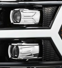 Thumbnail for AlphaRex 07-13 Chevy 1500HD PRO-Series Proj Headlight Plank Style Gloss Blk w/Activ Light/Seq Signal