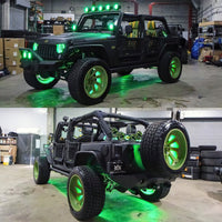 Thumbnail for Oracle 7in High Powered LED Headlights - Black Bezel - Green